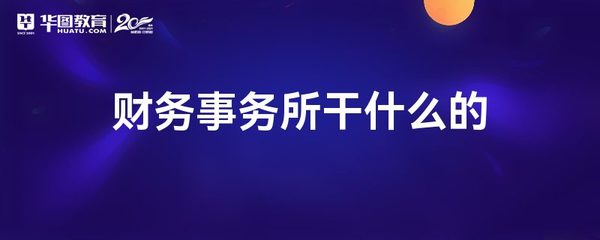 财务事务所干什么的